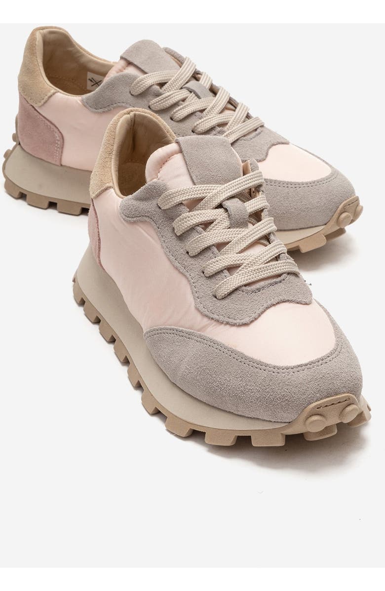 Forever & Always Shoes Amanda Leather Sneakers, Main, color, Gray Pink