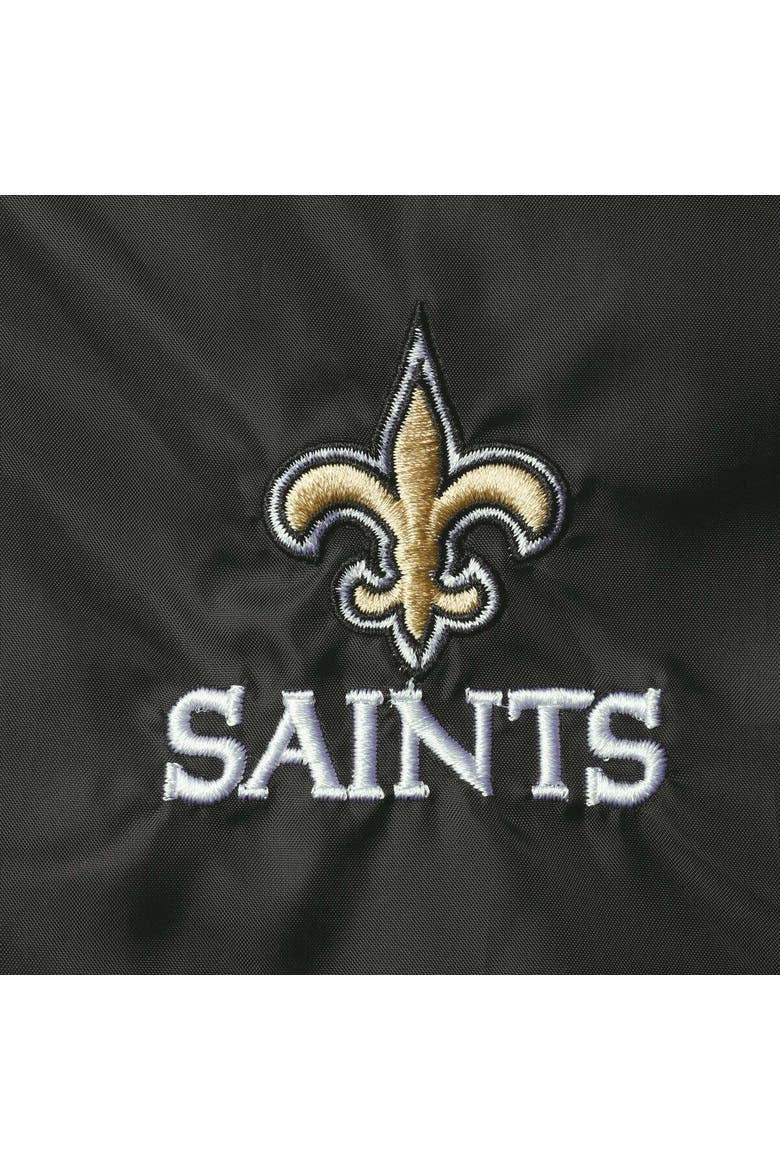 Men's Black New Orleans Saints Coaches Classic Raglan Full-Snap Windbreaker Jacket, Alternate, color, Black