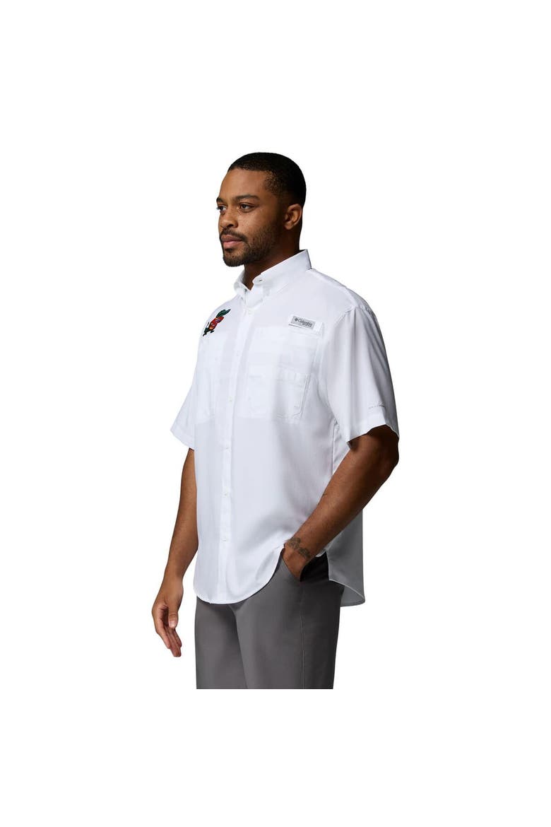 Men's Columbia White Florida Gators Tamiami Omni-Shade Button-Down Shirt, Alternate, color, White