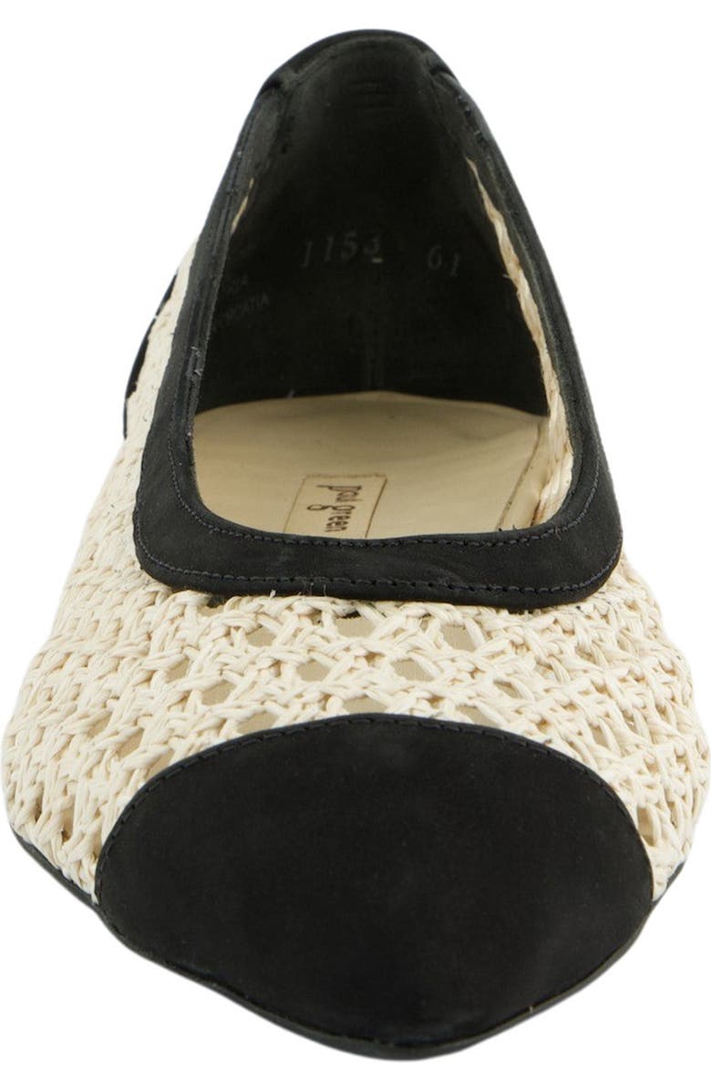 Paul Green Daisy Pointed Toe Flat, Alternate, color, Black Nature Diva Nubuk