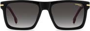 Carrera Eyewear 55mm Gradient Rectangular Flat Top Sunglasses