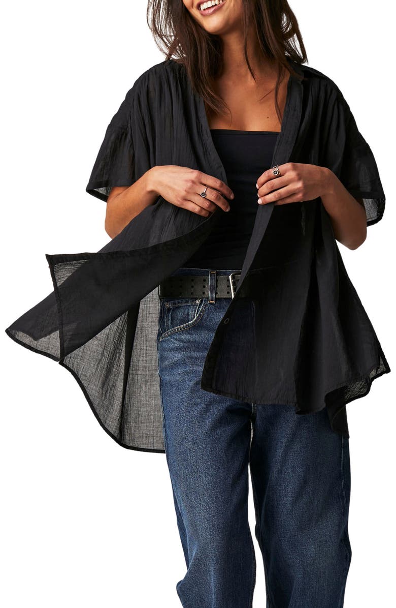 Free People Float Away Button-Up Shirt, Main, color,