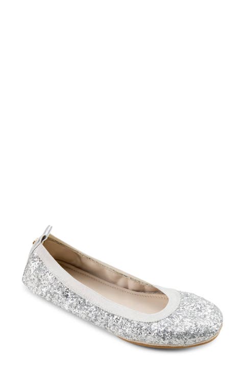 Samara Glitter Foldable Ballet Flat (Women)