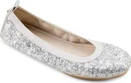 Yosi Samra Samara Glitter Foldable Ballet Flat