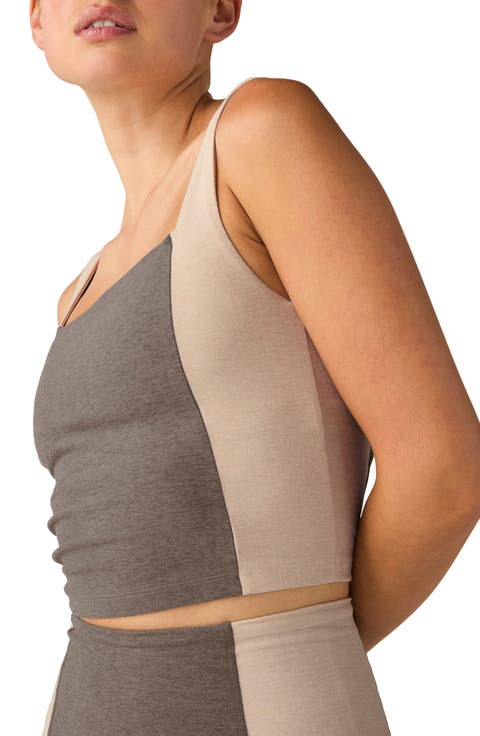 Space Dye Colorblock Crop Tank