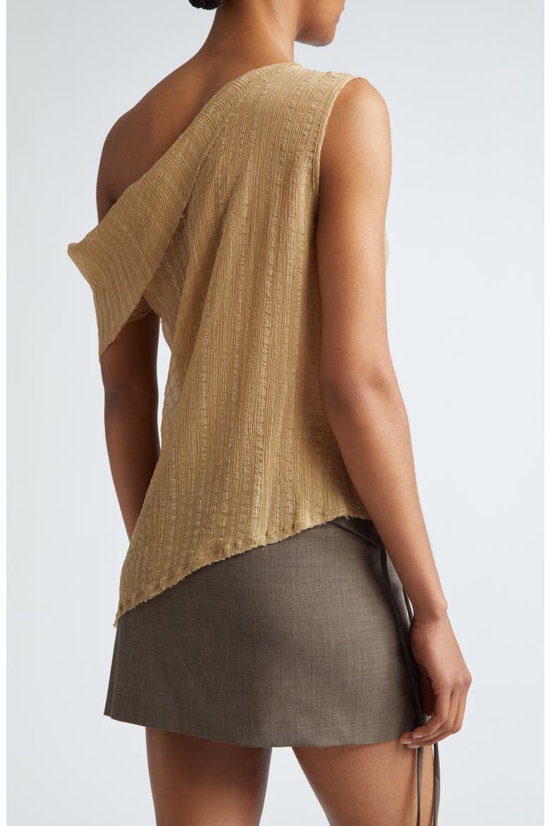 Susan Asymmetric One-Shoulder Sheer Top (Nordstrom Exclusive), Alternate, color, ECRU
