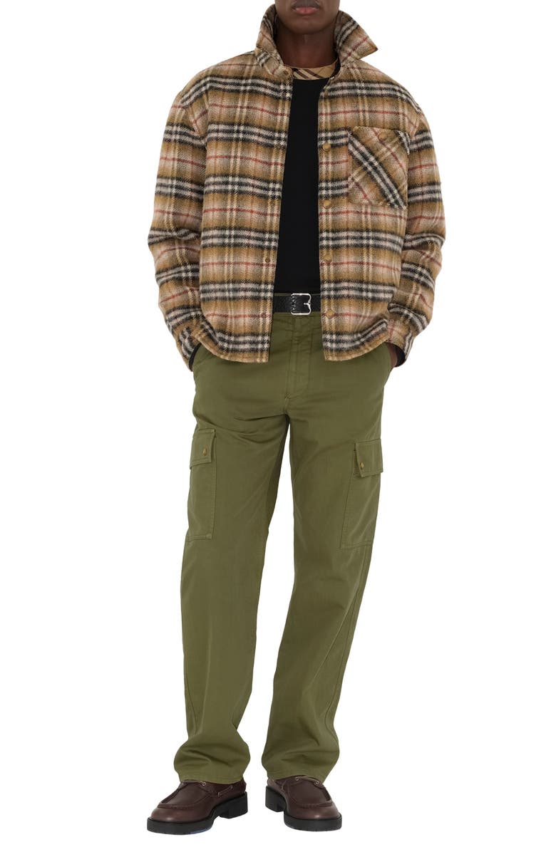 Burberry Gabardine Cargo Pants, Alternate, color, Wreath