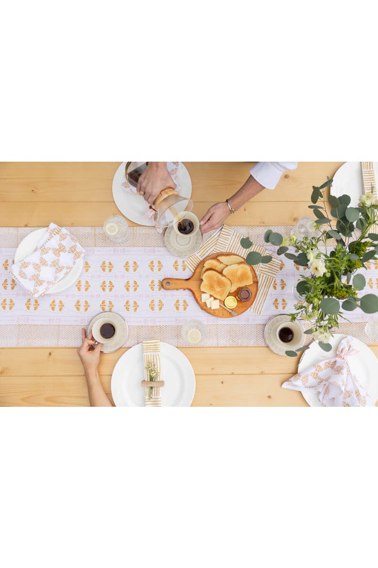 Honeybee Napkins - Set of 4, Alternate, color, Rose & Mustard