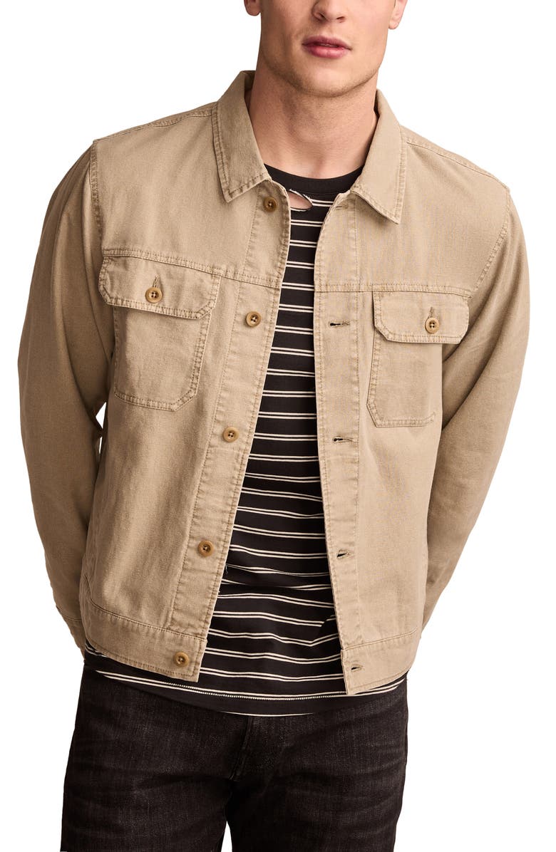 Lucky Brand Linen & Cotton Trucker Jacket, Alternate, color, 
