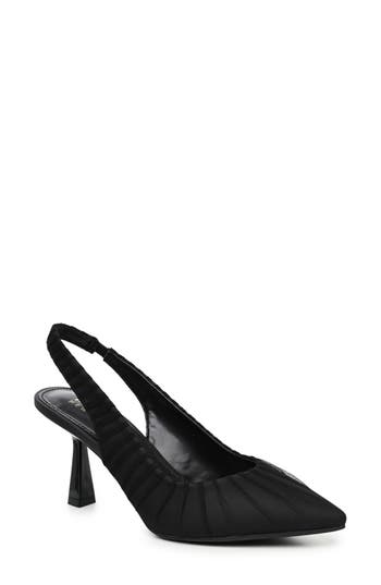 Nicole Miller Rougtie Pointed Toe Slingback Pump In Black