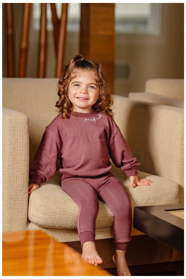 Girls Embroidered Set, Alternate, color, Berry