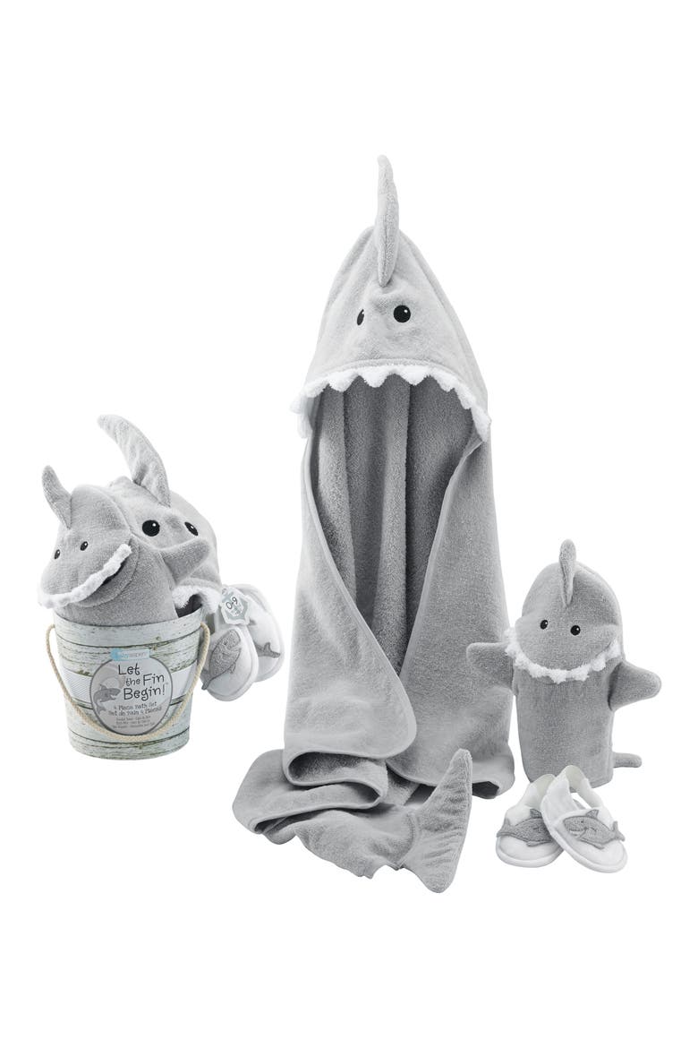 Let the Fin Begin 4-Piece Bath Set, Alternate, color, OPEN GREY
