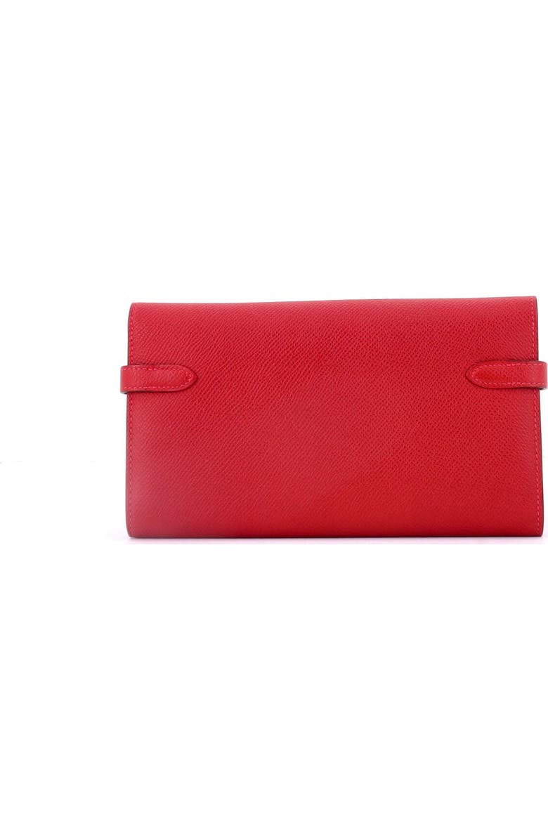 Pre-Owned Hermes Kelly Wallet Epsom Long, Alternate, color, Rouge Casaque