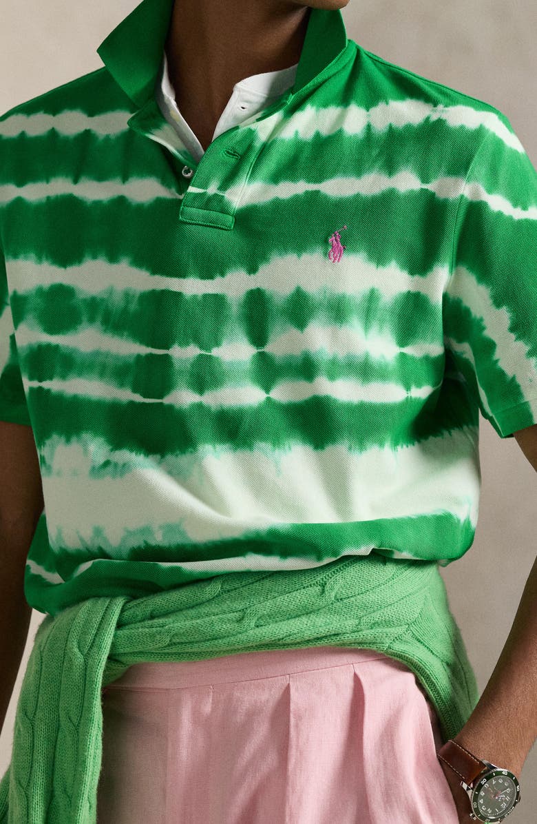 Polo Ralph Lauren Classic Fit Tie Dye Cotton Piqué Polo, Alternate, color, Stem Multi