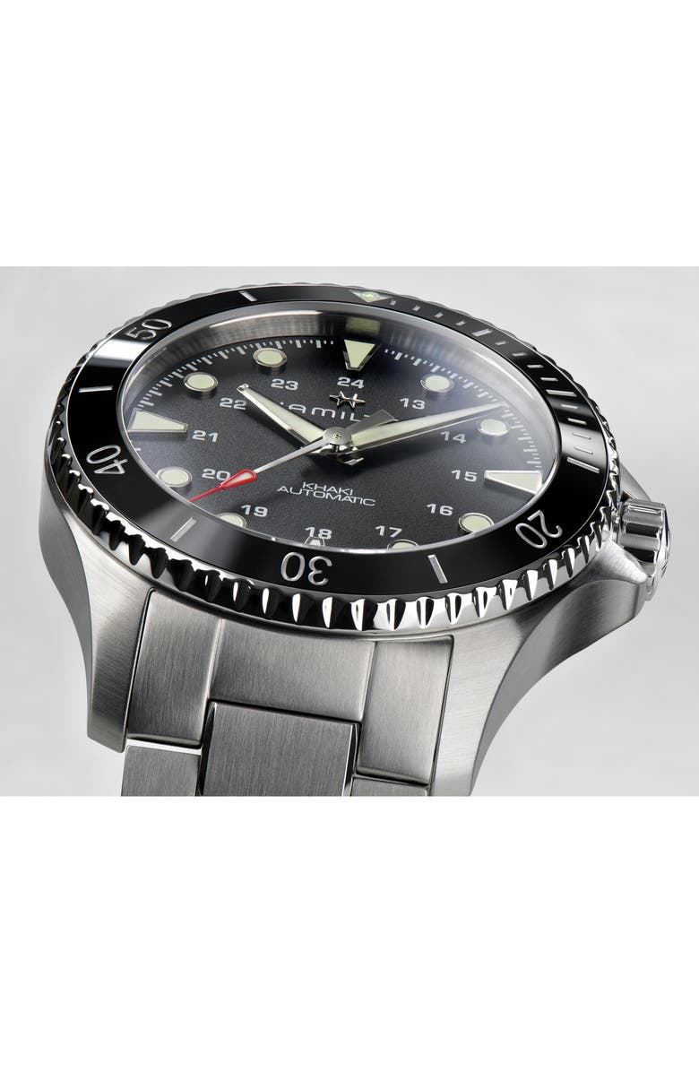 Hamilton Khaki Navy Scuba Automatic Bracelet Watch, 43mm, Alternate, color, Stainless Steel/Silver