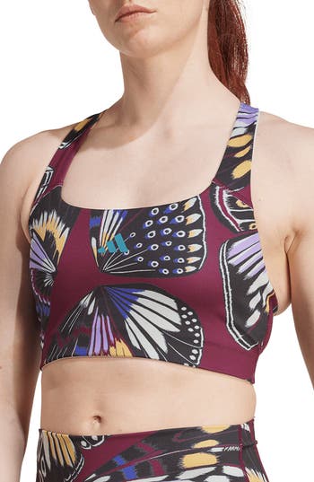 Adidas X Farm Rio X Farm Rio Sports Bra In Multi