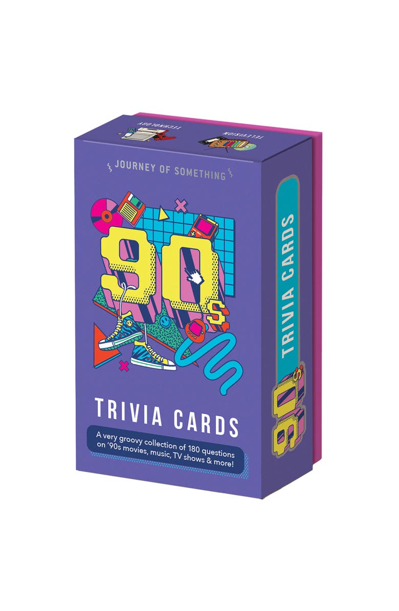 Journey of Something 90's Trivia Cards, Party Card Game, 180 Cool Questions, Main, color, Multicolored