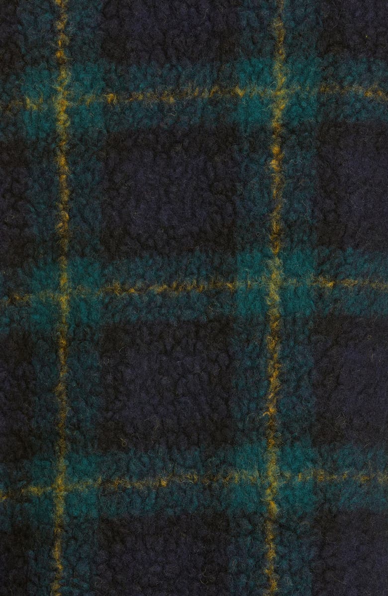 Drake's Plaid Bouclé Fleece Zip Jacket, Alternate, color, 