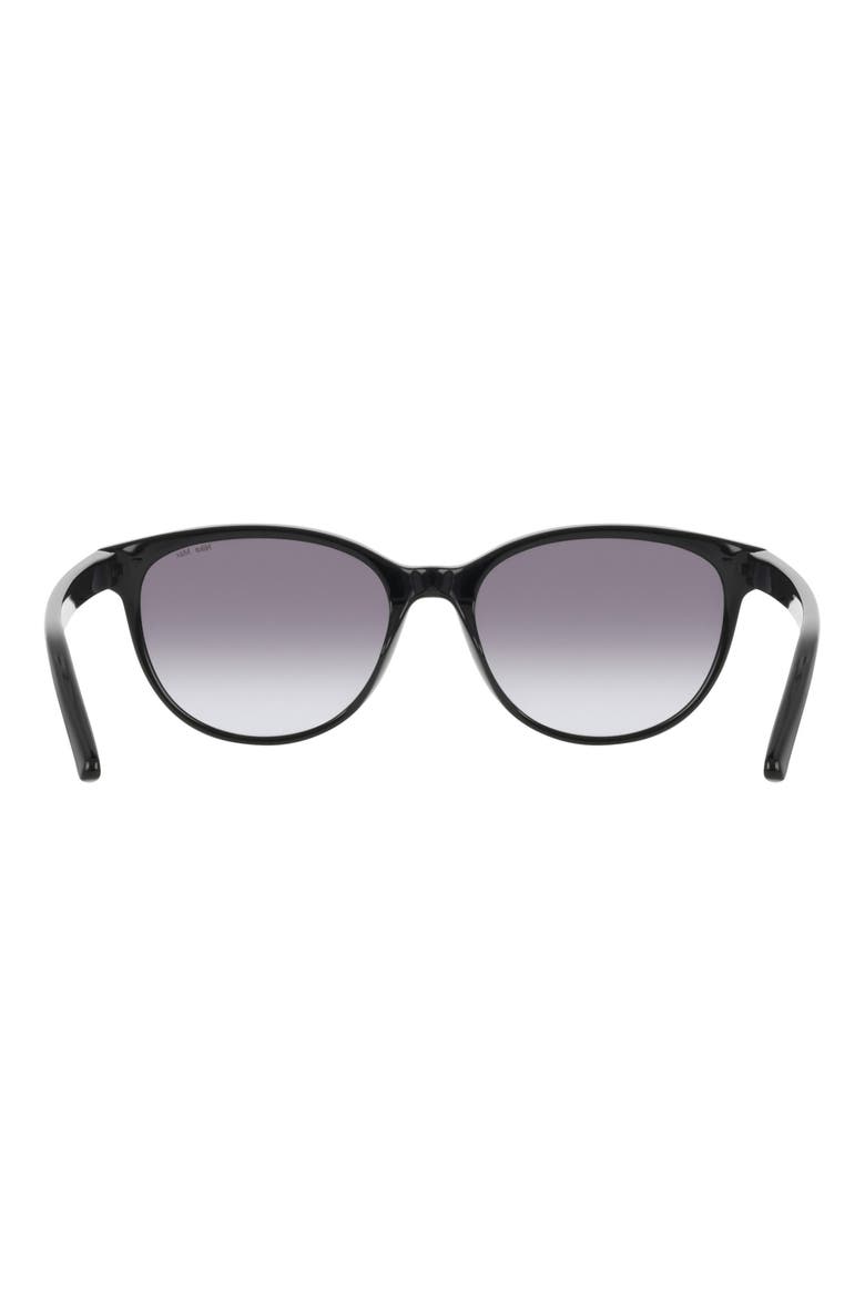 Vital Trend 55mm Gradient Round Sunglasses, Alternate, color, BLACK / SMOKE GRADIENT