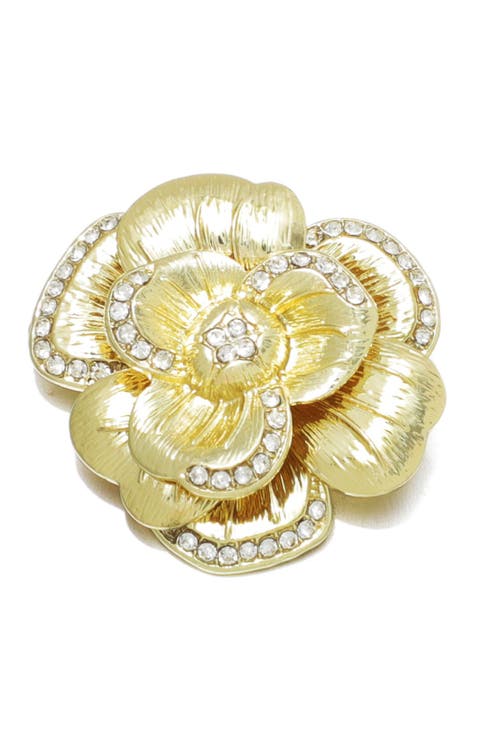 Crystal Flower Pin