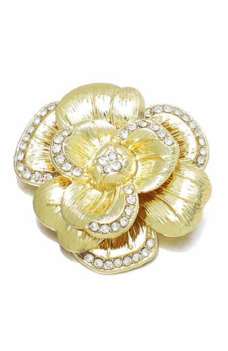Crystal Flower Pin