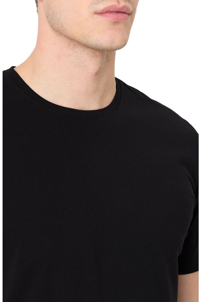 Luxe Essential Classic Fit Crewneck Tee Made With Organic Cotton, Alternate, color, Black