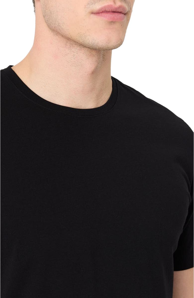 Pact Luxe Essential Classic Fit Crewneck Tee Made With Organic Cotton, Alternate, color, Black