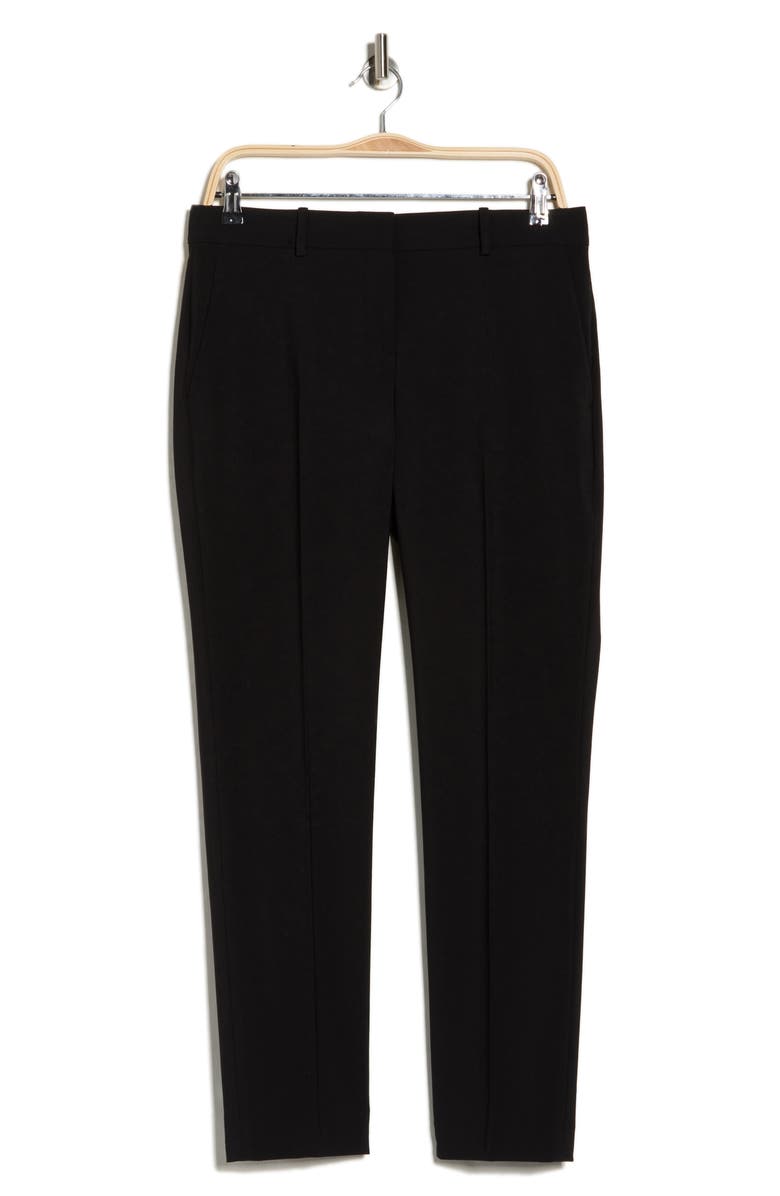 Theory Trestra Wool Taper Leg Pants, Alternate, color, Black