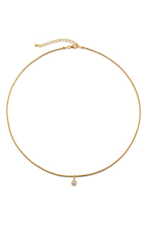 Pear-Shaped Lab Grown Diamond Pendant Snake Chain Necklace