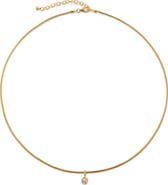 Monica Vinader Pear-Shaped Lab Grown Diamond Pendant Snake Chain Necklace