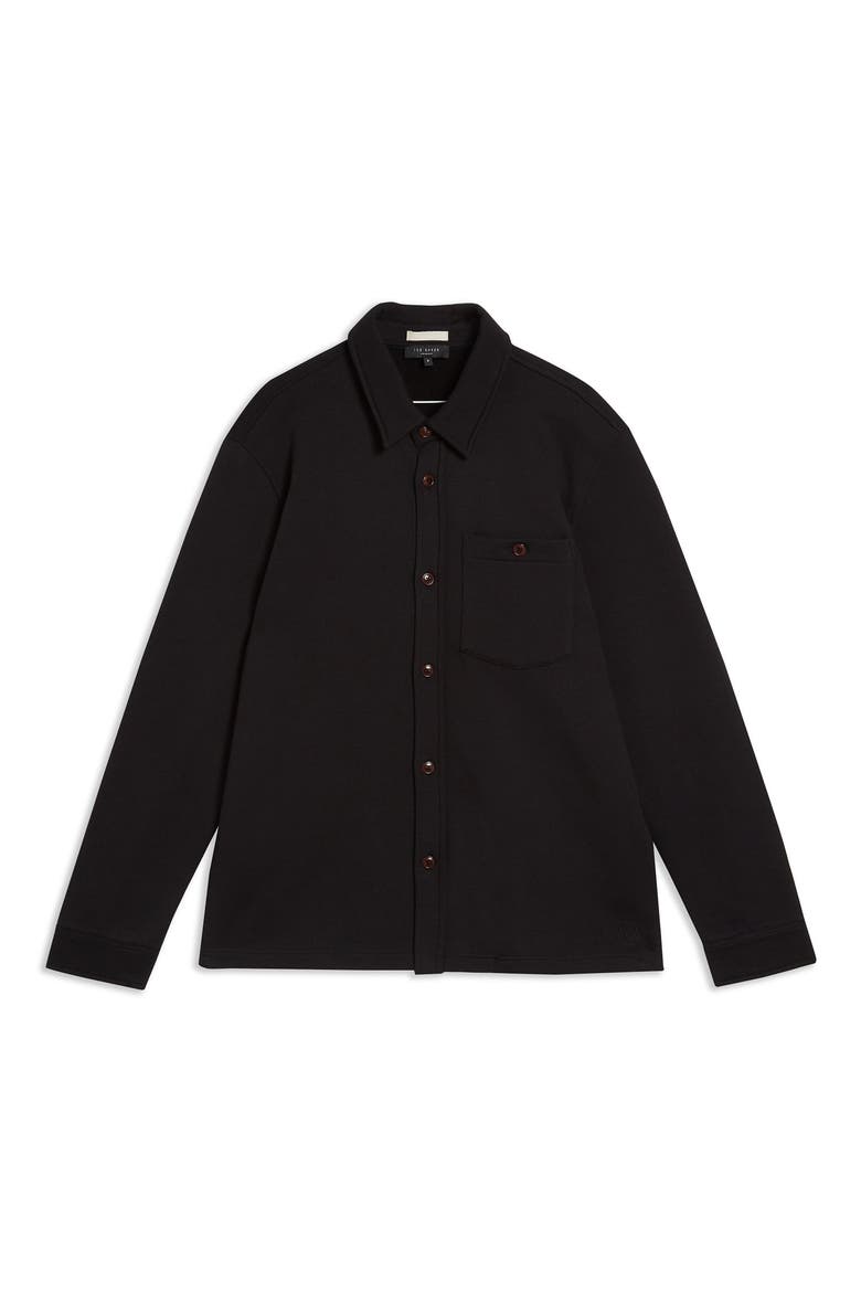 Bromlee Cotton Overshirt, Alternate, color, BLACK