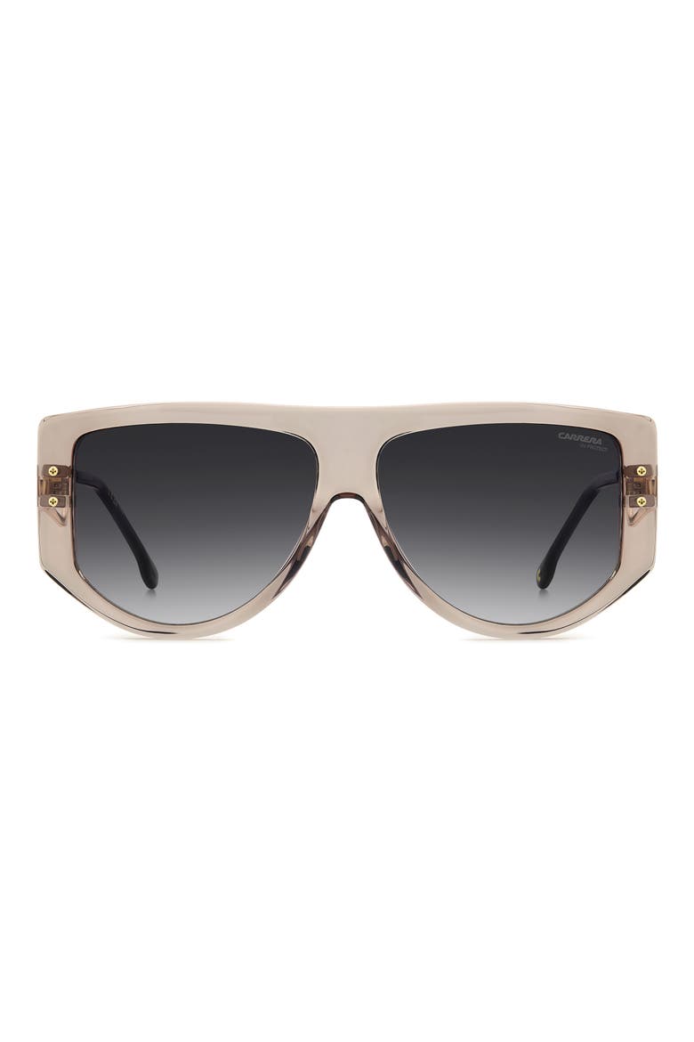 59mm Square Sunglasses, Main, color, NUDE/ DARK GREY SF
