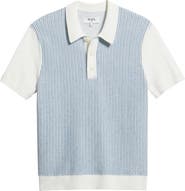 Wax London Turin Stripe Polo Sweater