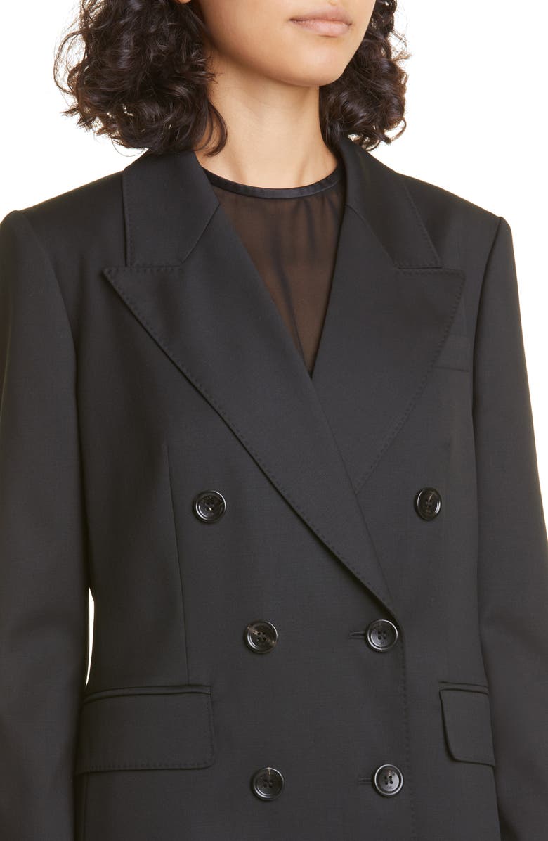 Max Mara Oppio Double Breasted Virgin Wool Jacket, Alternate, color, 