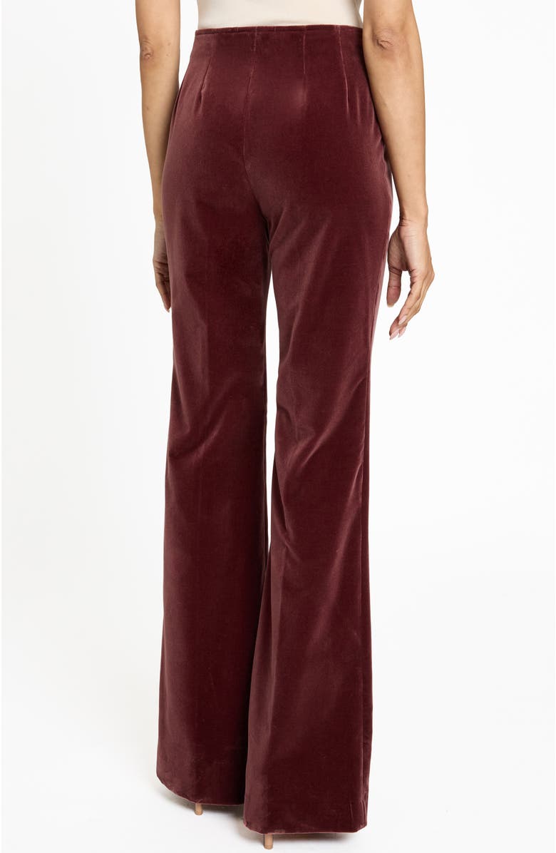 Santorelli Elizabeth Flared Leg Pant in Luxury Velvet, Alternate, color, Dusty Mauve