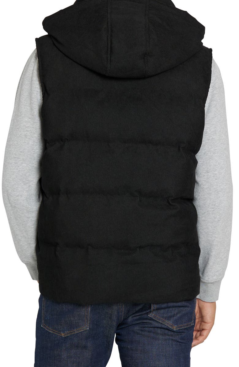 Sean John Corduroy Utility Hooded Puffer Vest, Alternate, color, 