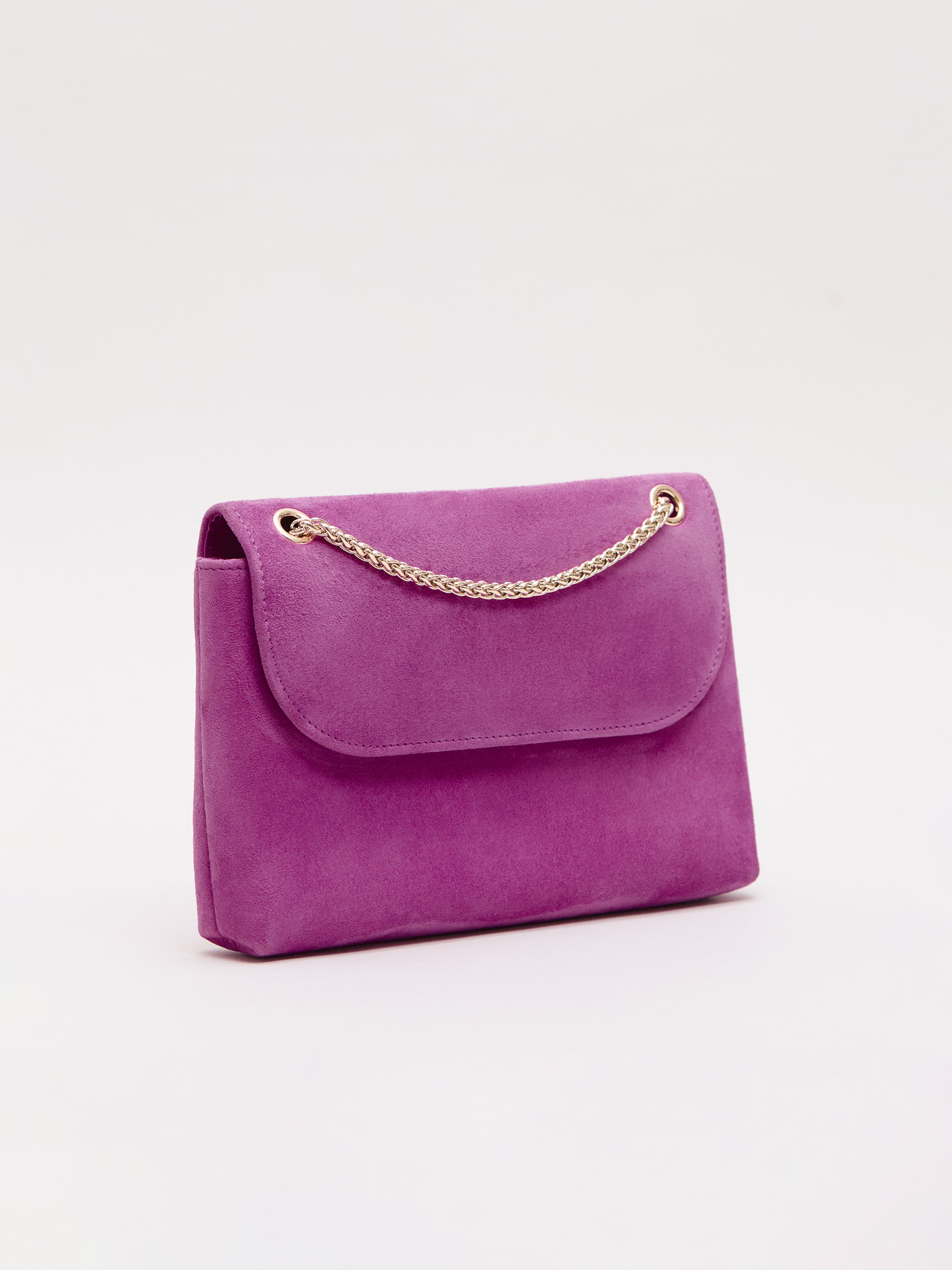 Phase Eight Suede Clutch Bag, Alternate, color, Pink
