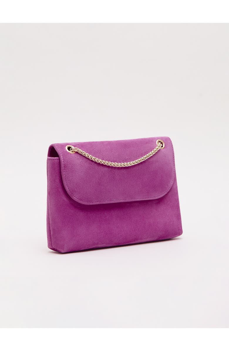 Phase Eight Suede Clutch Bag, Alternate, color, Pink