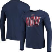 New Era Men's New Era Navy Houston Texans Combine Authentic Static Abbreviation Long Sleeve T-Shirt
