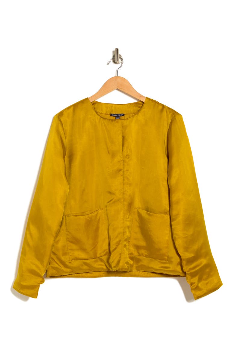 Sandwashed Cupro Padded Jacket, Alternate, color, GOLDENROD