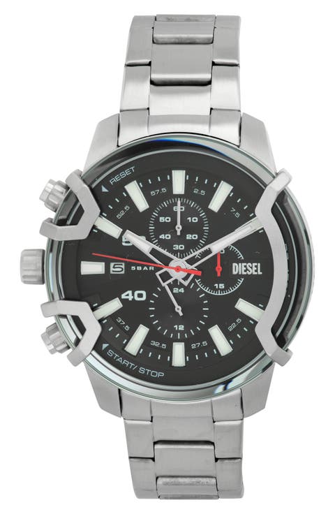 Griffed Chronograph Bracelet Watch, 48mm