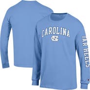 Champion Men's Champion  Carolina Blue North Carolina Tar Heels Arch Over Logo 2-Hit Long Sleeve T-Shirt