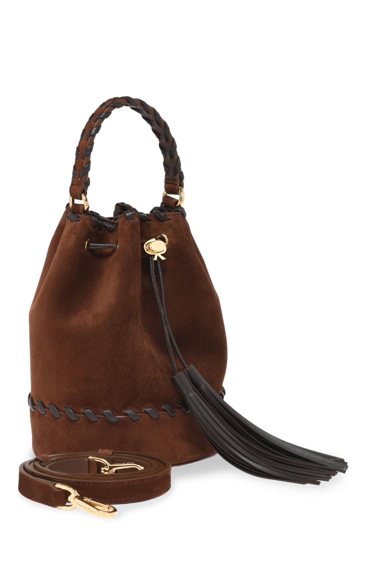 Gianvito Rossi Sienna Zaira Crossbody Bag, Alternate, color, Brown Suede