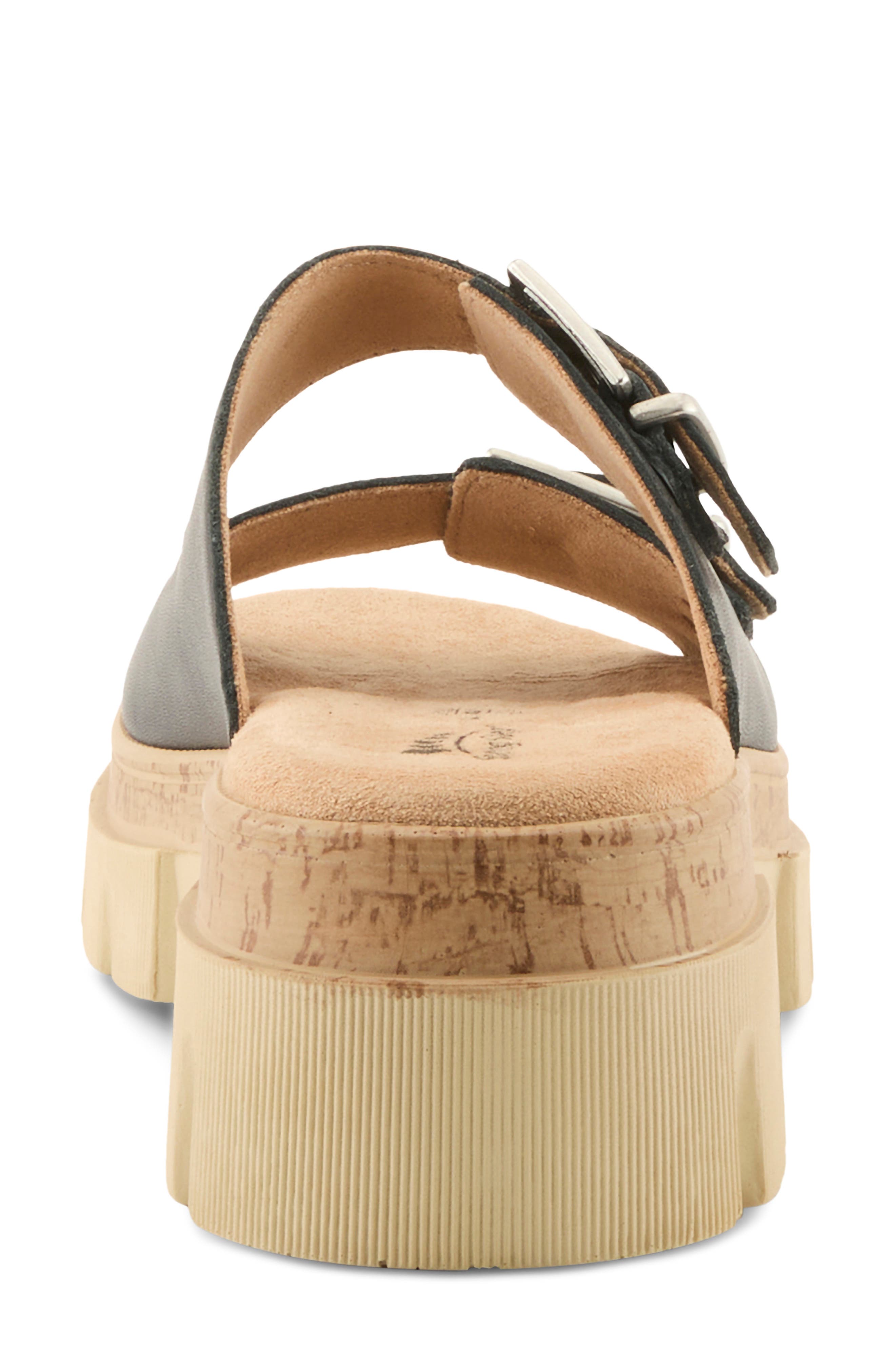 Spring Step Marbello Platform Slide Sandal, Alternate, color, Black