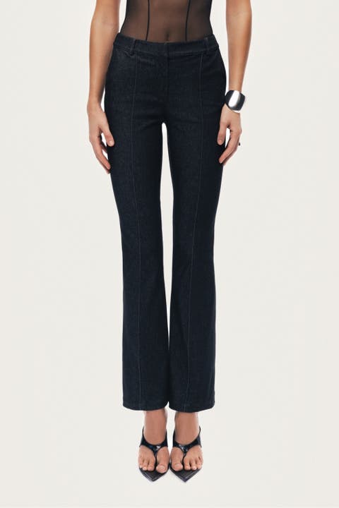 High-Rise Tailored Straight-Leg Pants