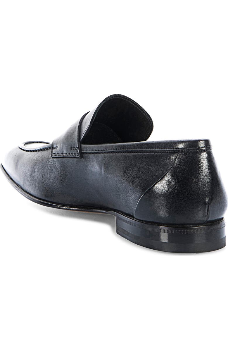 Santoni Gannon Penny Loafer, Alternate, color, Black