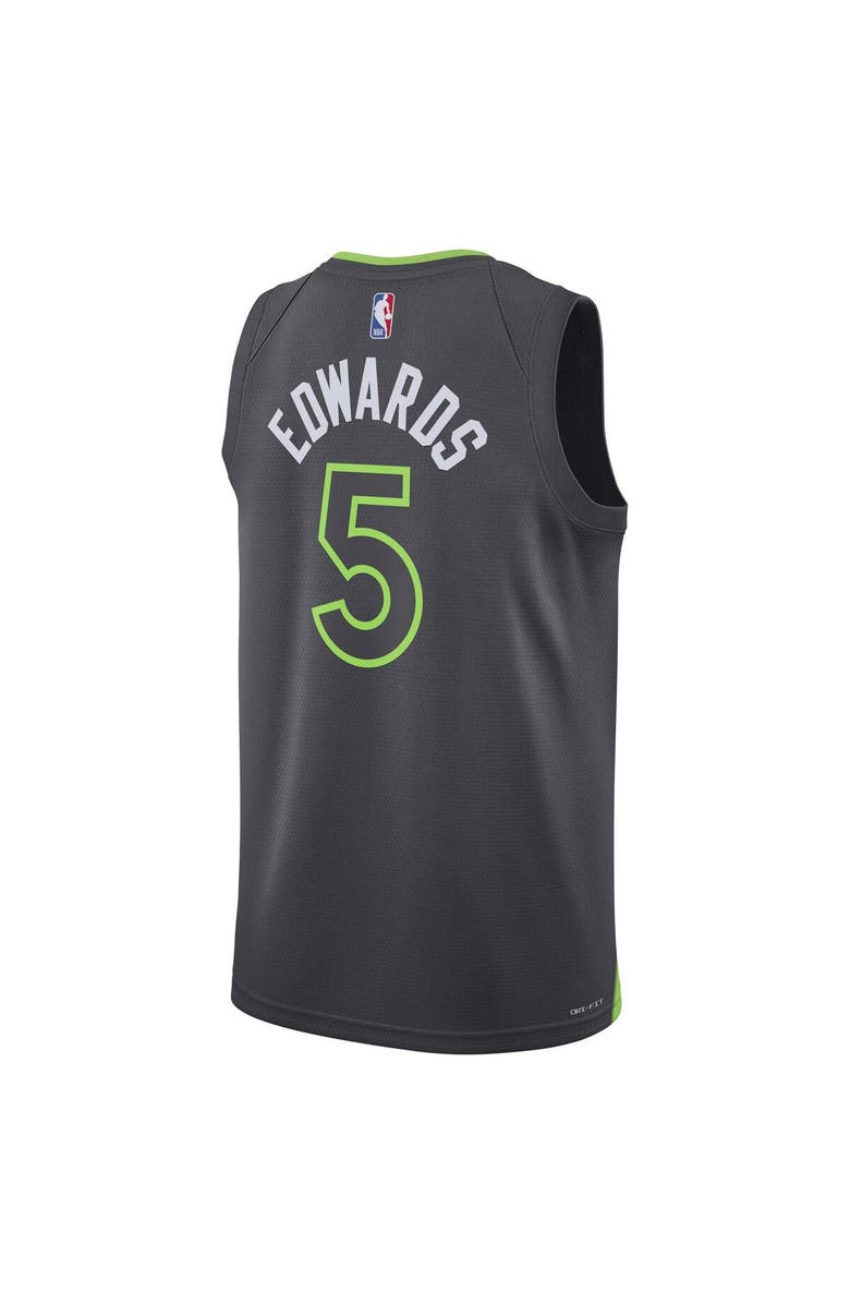 Jordan Brand Unisex Jordan Brand Anthony Edwards Charcoal Minnesota Timberwolves Swingman Jersey - Statement Edition, Alternate, color, Charcoal