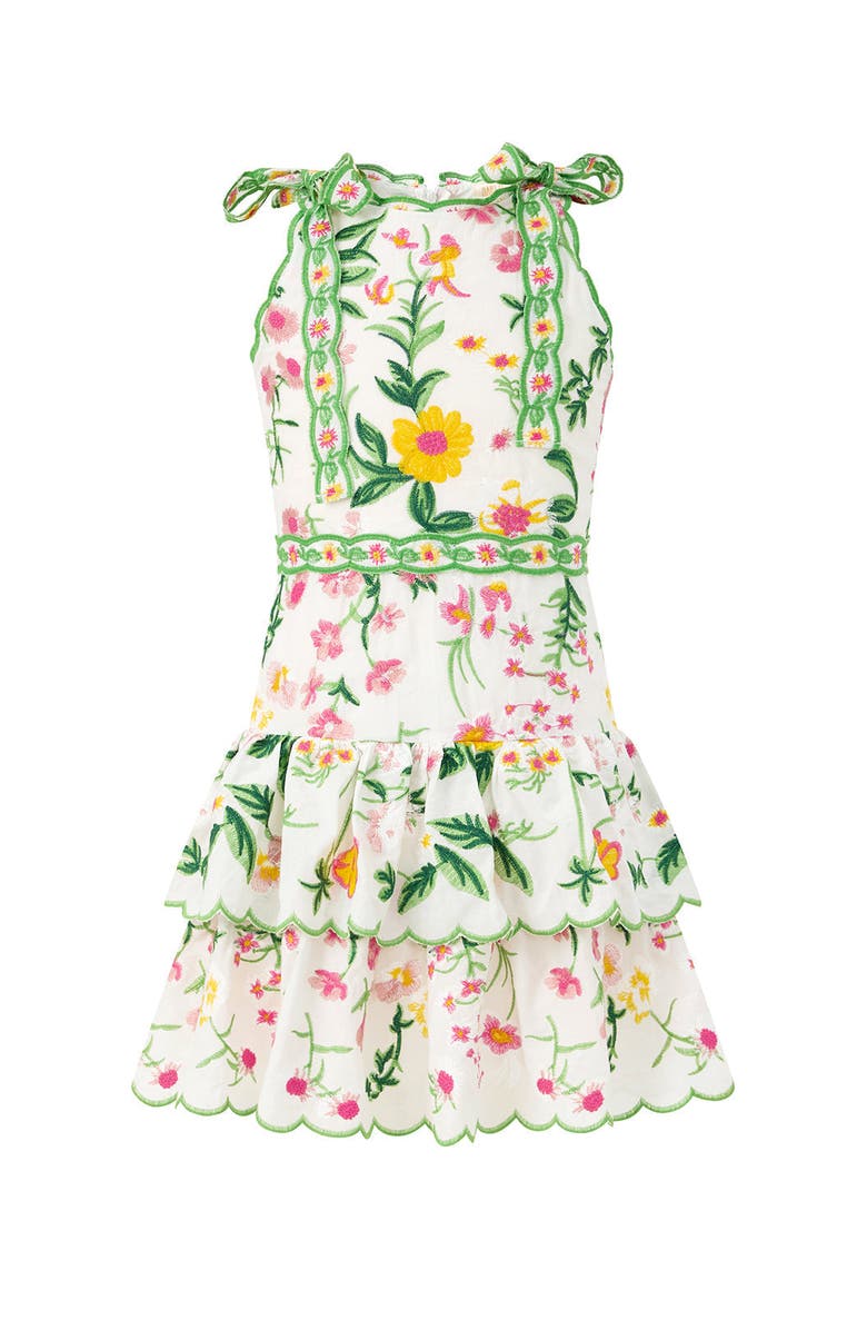 Marlo Kids Kaylee Cotton Embroidered Mini Dress, Main, color, Floral