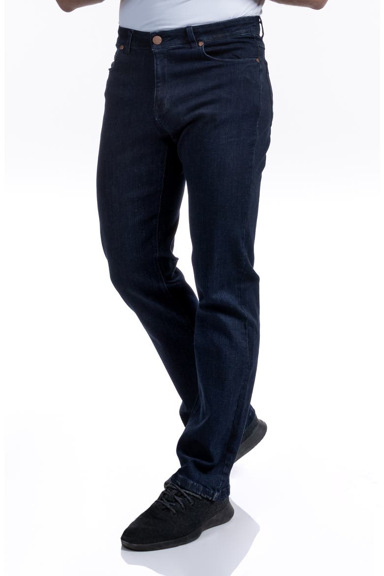 Relaxed Athletic Fit Jeans, Alternate, color, DARK DISTRESSED