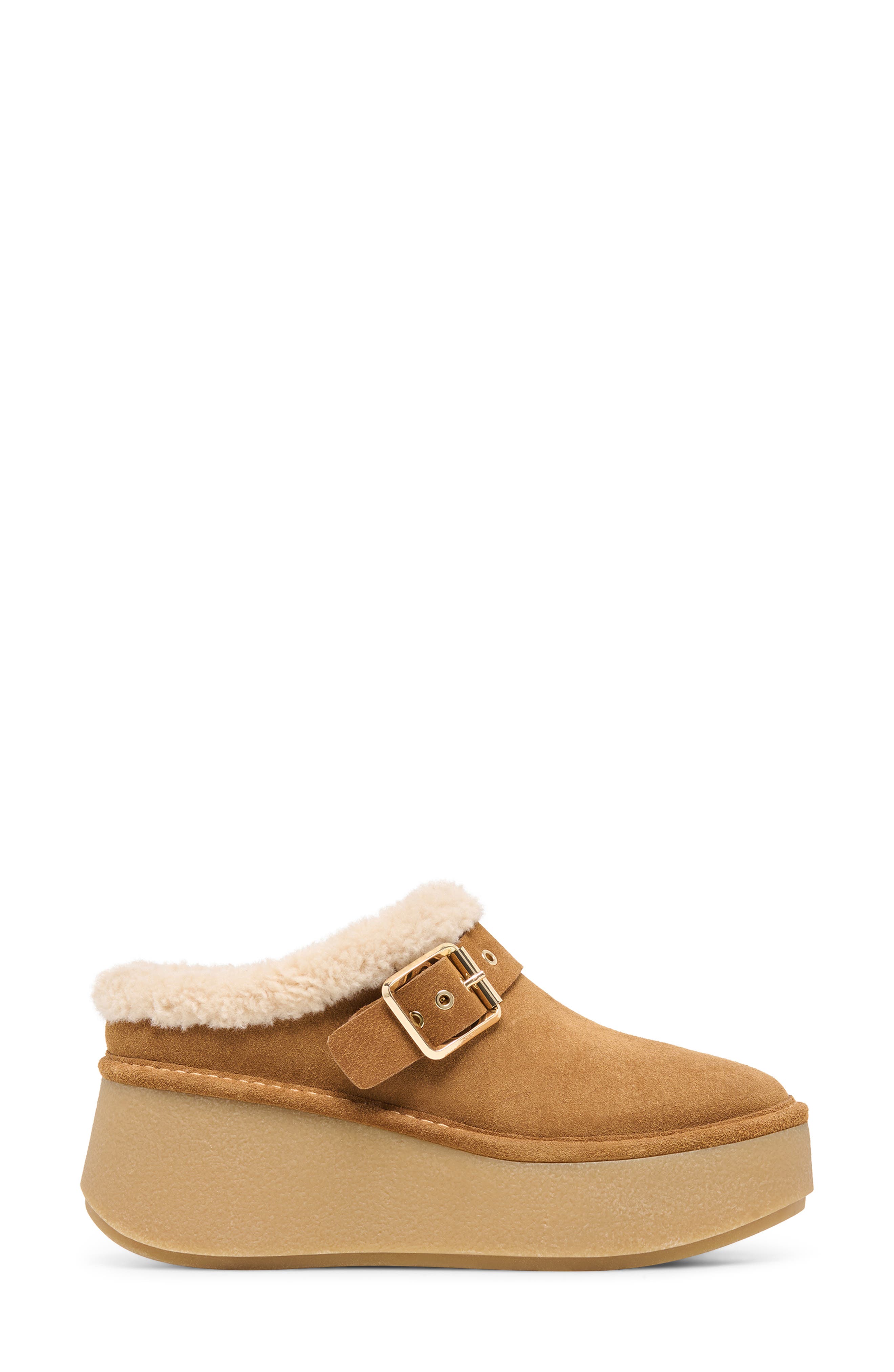 Oslo Plush Platform Mule, Alternate, color, LIGHT BROWN SUEDE